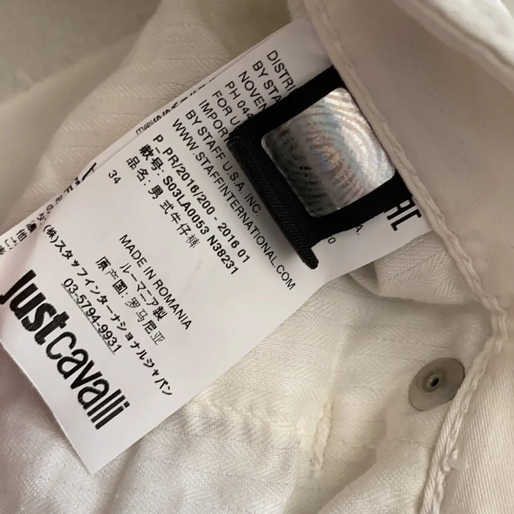 {NWT} Just Cavalli | Button Fly Five Pocket Stretch Cotton Trouser Pants (34) - Picture 10 of 16